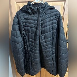 Xersion Ladies Red Winter Puffer Jacket 2XL W/ Detachable Hood